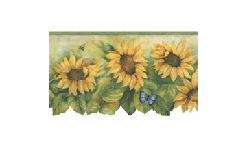 Sunflower Crocks Wallpaper Border