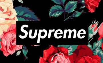 Supreme Floral iPhone Wallpaper