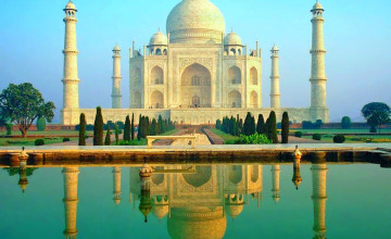 Indo elegante elefante Taj Mahal Teal plata turquesa Galerie Wallpaper G67356 