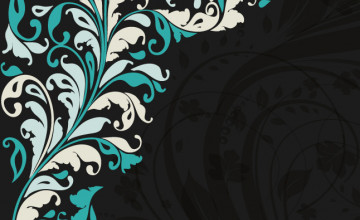 Teal and Black Wallpaper