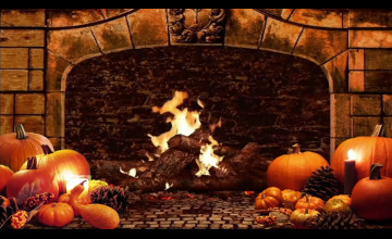 Thanksgiving Fireplace Wallpapers