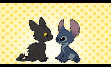 Toothless and Stitch Wallpaper