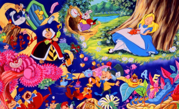Trippy Alice in Wonderland Wallpaper