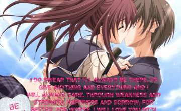 US Anime Love Quotes Wallpaper