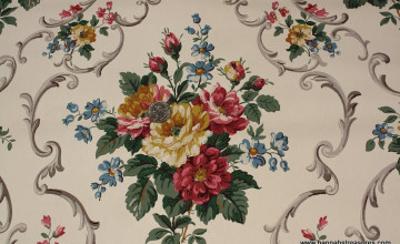 Vintage Cabbage Rose Wallpapers
