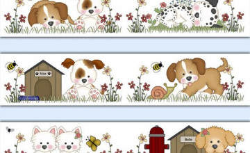 Wallpaper Border Dogs