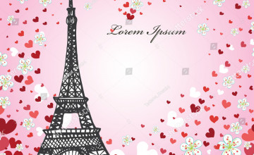 Wallpaper Paris Pink Love
