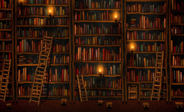 Wallpaper with Books