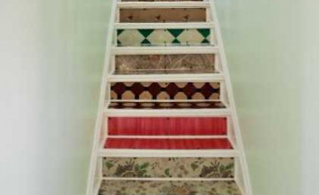 Wallpapered Stairs