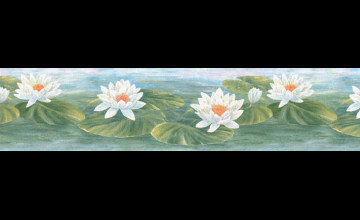 Water Lily Wallpaper Border
