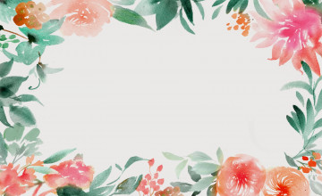 Watercolor Floral Wallpaper Border