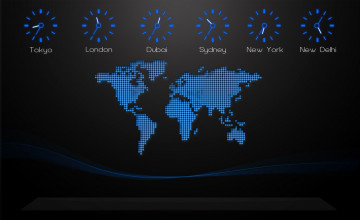World Map Time Zones Wallpaper