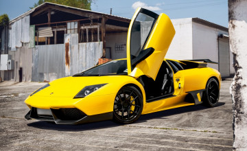 Yellow Lamborghini Murcielago Wallpapers