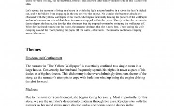 Yellow Wallpapers Thesis Statement