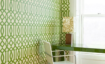 York Imperial Green Trellis Wallpaper